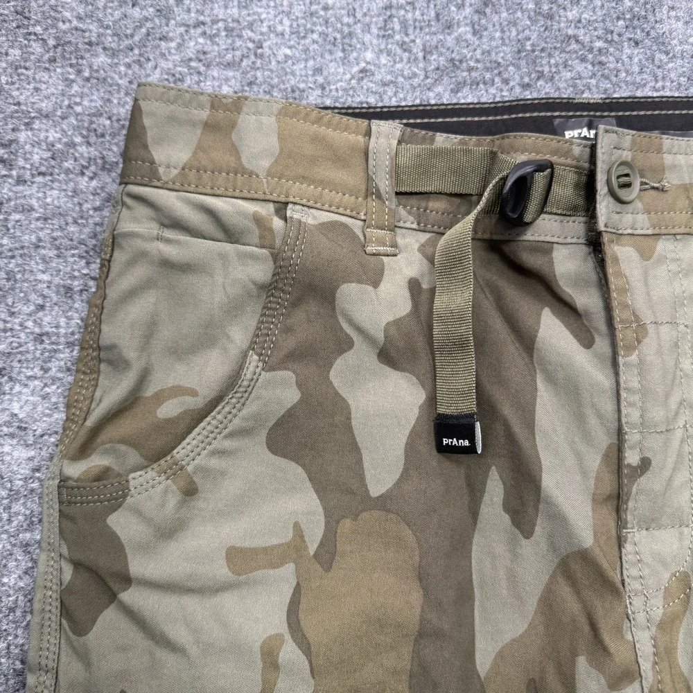 prAna Zion Cargo Shorts Mens 30 Green Camo 9